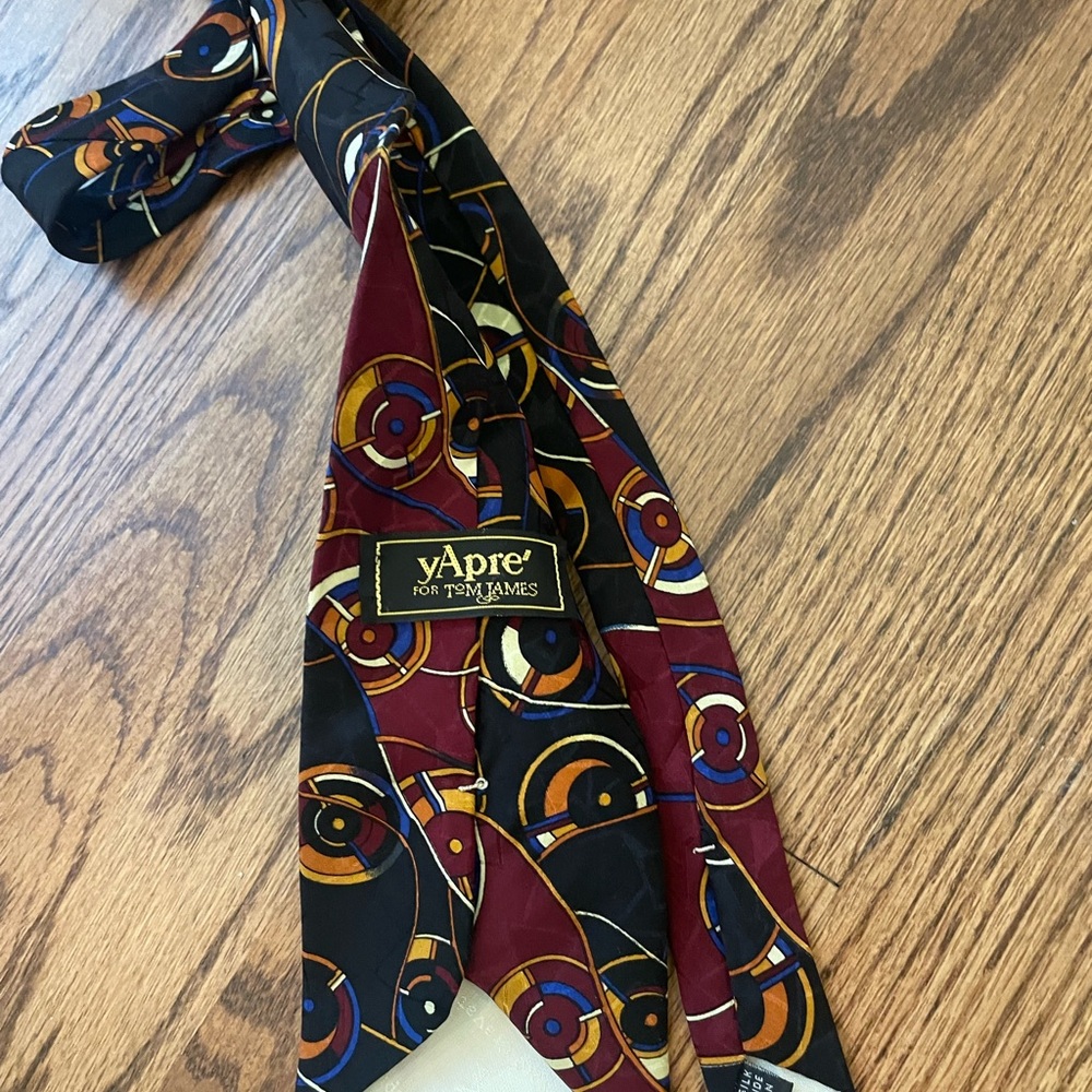 yApre for Tom James Vintage Multicolor Geometric Tie